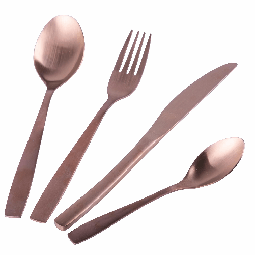 Set-16-posate-in-acciaio-inox-finitura-satinata-rame-Manhattan-Sibilla