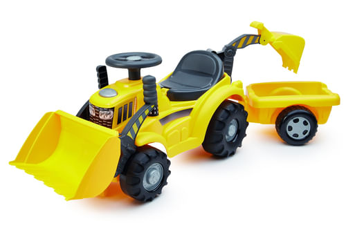 Ecoiffier-Escavatore-Cavalcabile-con-Trailer