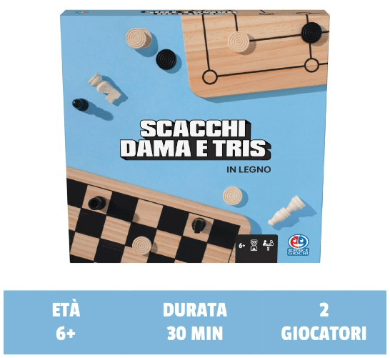 Spin-Master-Eg-Classici-Dama-e-Scacchi-Tris-in-Legno
