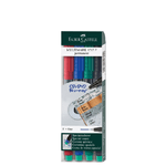 Faber Castell Faber-Castell MULTIMARK marcatore permanente Nero, Blu, Verde, Rosso 4 pz