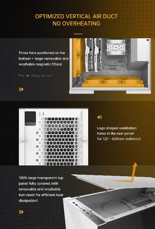 Geometric-Future-Lohan-Case-Mid-Tower-No-Power-Vetro-Temperato-minITX-mATX-ATX-SSI-EEB-Bianco