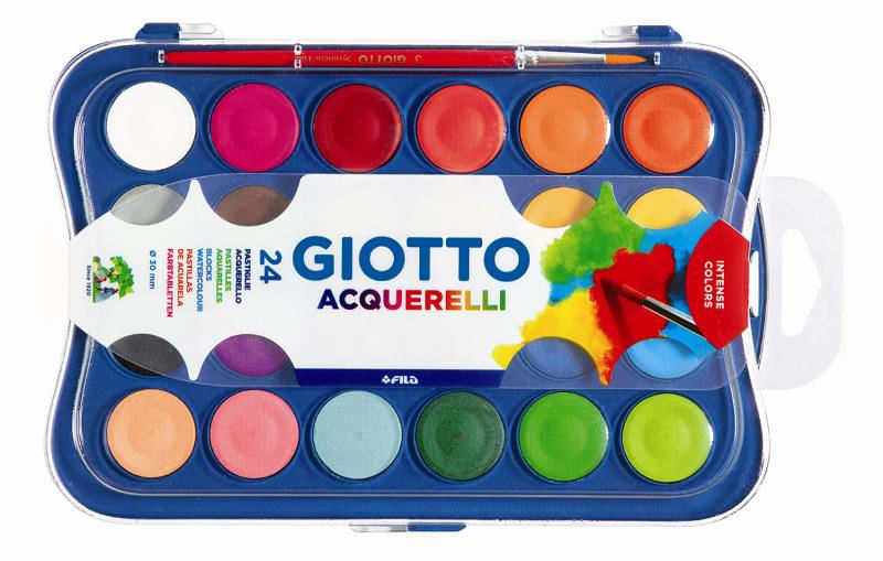 COLORI-ACQUERELLO-IN-24-COLORI-pastiglie-da-Ø30mm-GIOTTO