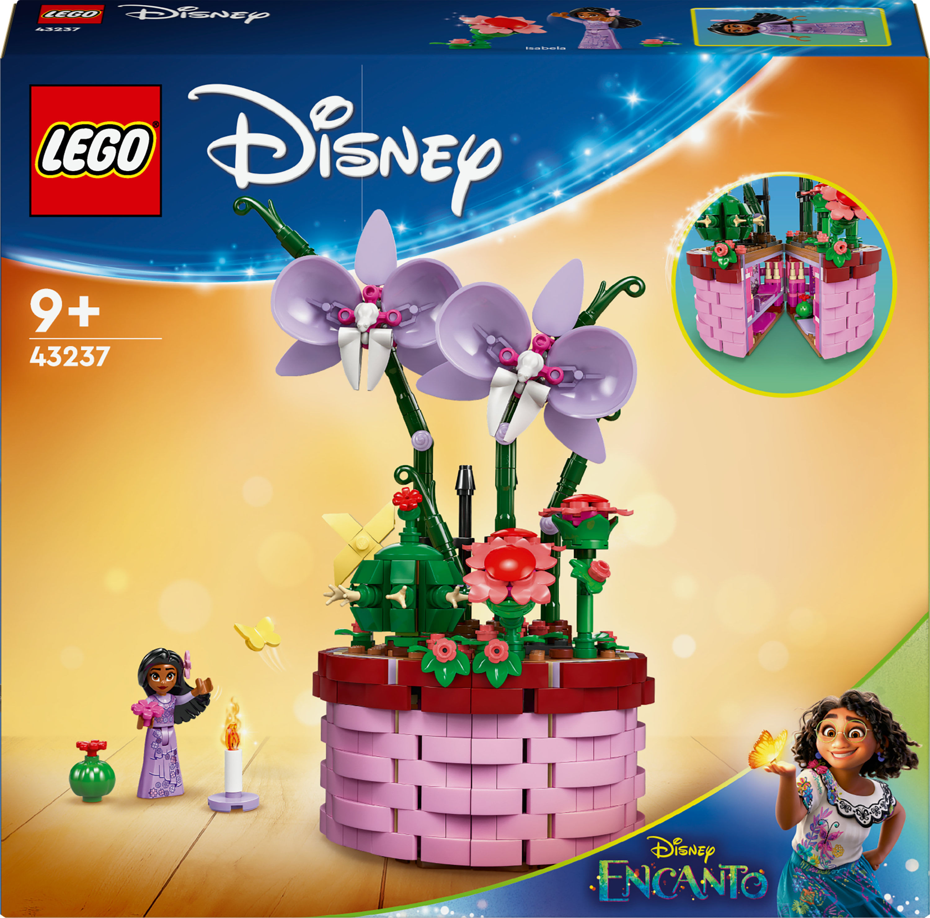 LEGO Disney 43237 Vaso di Fiori di Isabela, Giochi per Bambini 9+ con Mini Bambolina e Cesto Apribile