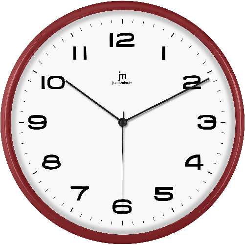 Lowell-Orologio-da-Parete-Justaminute-Rosso