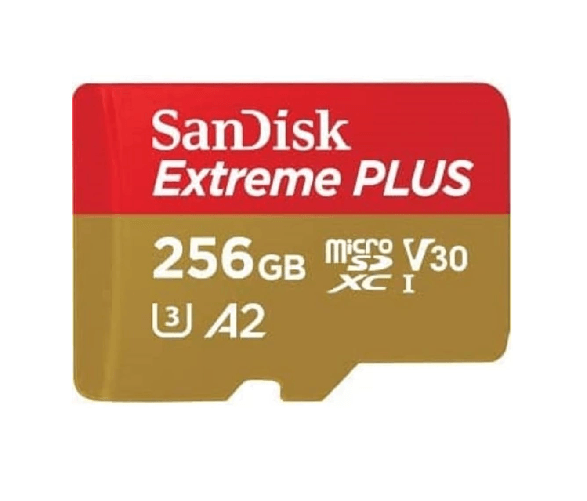 SanDisk Extreme PLUS Scheda di Memoria Flash 256Gb A2 - Video Class V30 - UHS-I U3 - Class10 UHS-I microSDXC