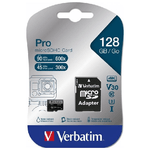 Verbatim Pro 128 GB MicroSDXC UHS-I Classe 10