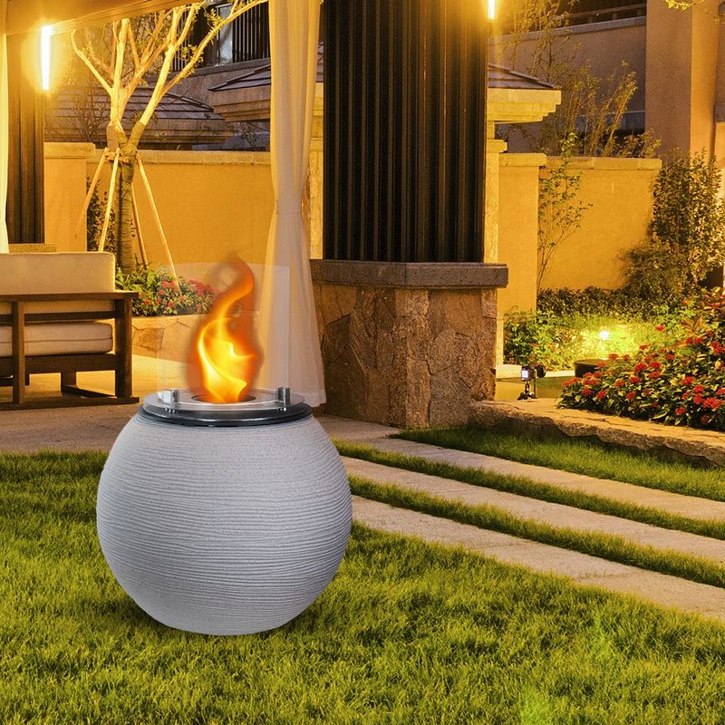 Divina-Fire-Camino-a-bioetanolo-braciere-da-giardino-da-terra-per-interno-esterno-BOTTICELLI-Corda-Beige-d.40-x-h54