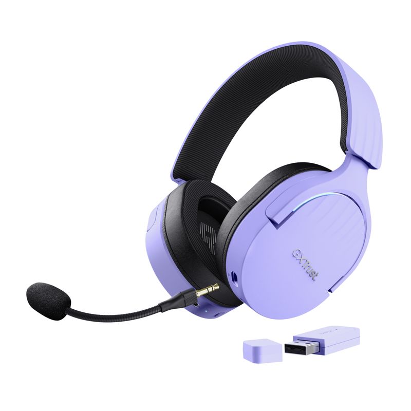 Trust-GXT-491P-FAYZO-Auricolare-Con-cavo-e-senza-cavo-A-Padiglione-Giocare-USB-tipo-A-Bluetooth-Nero-Viola