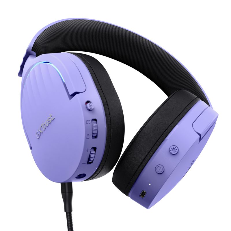 Trust-GXT-491P-FAYZO-Auricolare-Con-cavo-e-senza-cavo-A-Padiglione-Giocare-USB-tipo-A-Bluetooth-Nero-Viola