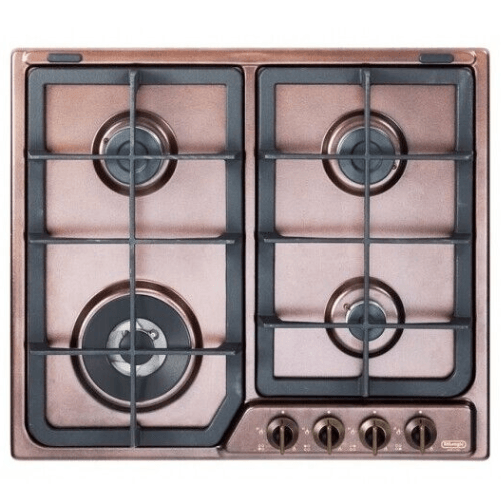 De-Longhi-ROF-46-PRO-Piano-cottura-da-Incasso-a-Gas-4-Fuochi-e-Griglie-in-Ghisa-Finiture-Ottone-Anticato-Colore-Rame-Dimensione-60-Cm---ROF46PRO