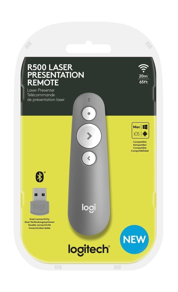 Logitech-R500-puntatore-wireless-Bluetooth-RF-Grigio