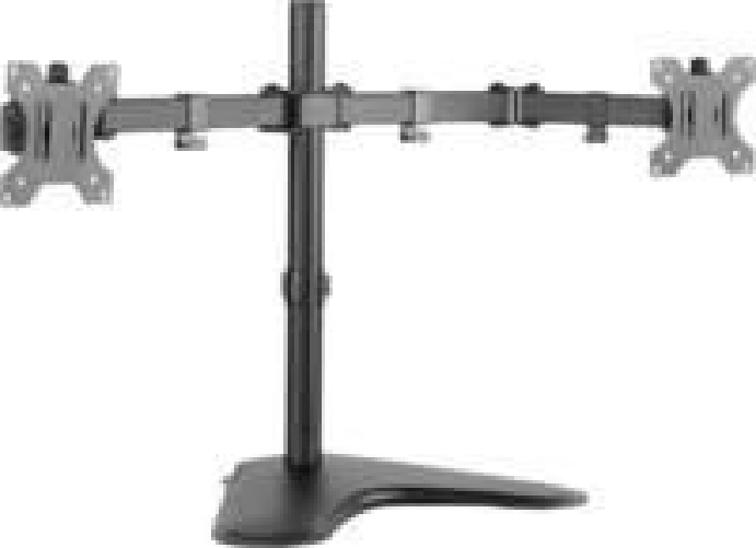 LogiLink BP0045 supporto da tavolo per Tv a schermo piatto 81,3 cm (32") Nero, Acciaio inossidabile Scrivania