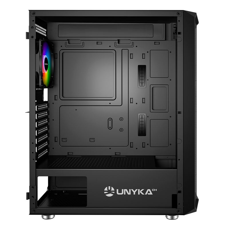 Case-Unykach-Armor-3Gen-ATX-Micro-ATX-ITX---Lato-in-vetro-temperato---USB-A-3.0-USB-C-e-audio---4-ventole-ARGB-da-120