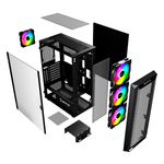 Case-Unykach-Armor-3Gen-ATX-Micro-ATX-ITX---Lato-in-vetro-temperato---USB-A-3.0-USB-C-e-audio---4-ventole-ARGB-da-120