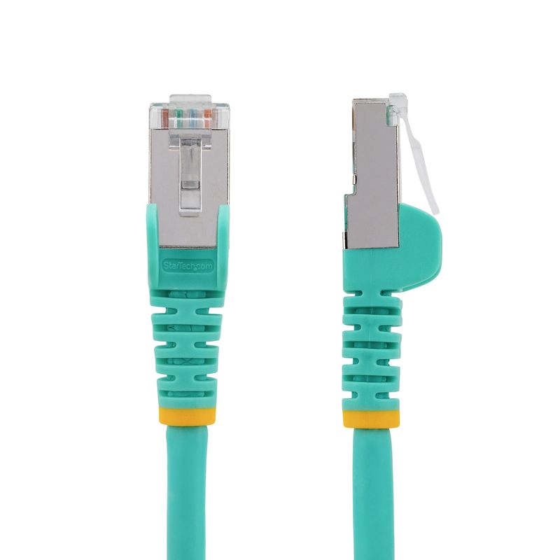 StarTech.com-Cavo-Ethernet-CAT-6a---3m---Acqua---Cavo-di-rete-LAN-Low-Smoke-Zero-Halogen--LSZH----10GbE-500MHz-100W-PoE-----Cavo-patch-schermato-S-FTP-RJ45-antigroviglio--NLAQ-3M-CAT6A-PATCH-