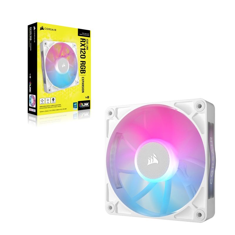 Corsair-iCUE-LINK-RX120-RGB-Case-per-computer-Ventilatore-12-cm-Bianco-1-pz