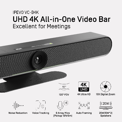 Ipevo-VC-B4K-UHD-4K-PTZ-Telecamera-per-Videoconferenza-Nero