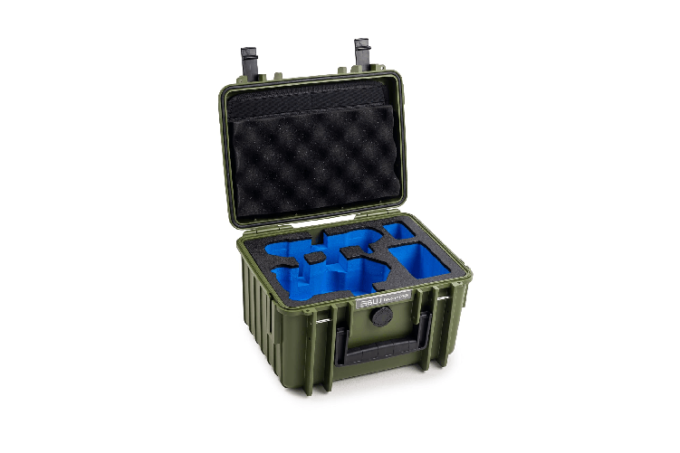 B-and-W-International-Valigetta-da-Esterno-per-DJI-Mini-4-Pro-Drone-e-Fly-More-Combo-Tipo-2000-Verde-Bronzo