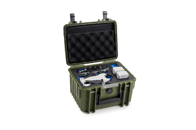 B-and-W-International-Valigetta-da-Esterno-per-DJI-Mini-4-Pro-Drone-e-Fly-More-Combo-Tipo-2000-Verde-Bronzo