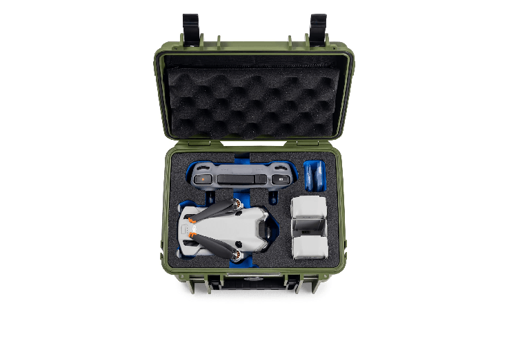 B-and-W-International-Valigetta-da-Esterno-per-DJI-Mini-4-Pro-Drone-e-Fly-More-Combo-Tipo-2000-Verde-Bronzo
