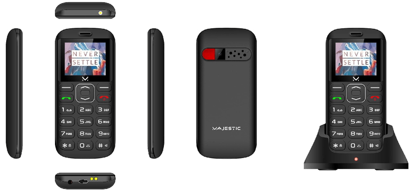 New-Majestic-SILENO-28-Senior-Phone-DUAL-SIM-1.77”-a-Colori-Torcia-LED-Tasto-SOS-Nero