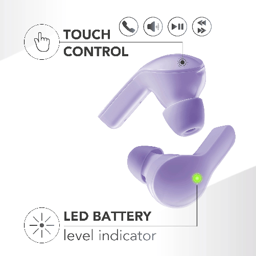 Cellular-Line-Music-Sound-Auricolare-Bluetooth-TWS-SLIDE-Wireless-Design-In-Ear-Dotato-di-Display-Le