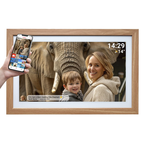 Denver-Frameo-PFF-2162LW-Cornice-Digitale-21.5---Legno-Chiaro
