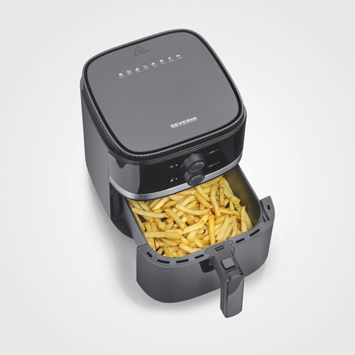 Severin-FR-2452-friggitrice-Singolo-43-L-Indipendente-1500-W-Friggitrice-ad-aria-calda-Nero-Argento