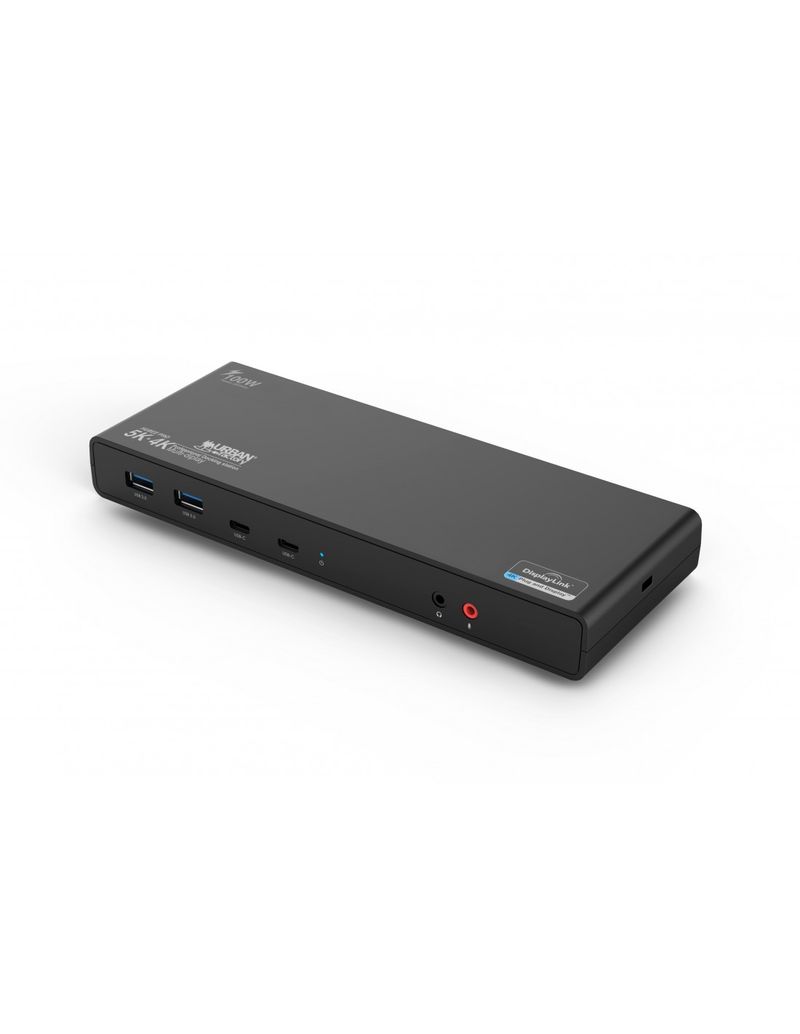 Urban-Factory-TCD50UF-replicatore-di-porte-e-docking-station-per-laptop-Cablato-USB-3.2-Gen-1--3.1-Gen-1--Type-A---Type-C-Nero