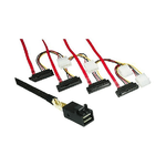 MAG SAS-43FNL-PW-75 cavo Serial Attached SCSI (SAS) 0,75 m Nero, Rosso, Bianco