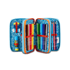 Seven-SJ-Gang-Astuccio-Scuola-3-Zip-Blu-TrickyLed