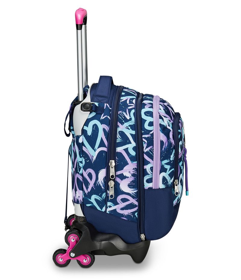Seven-Trolley-Scuola-Jack-Detach-3-Ruote-Viola-Blu-Crystal-Purple