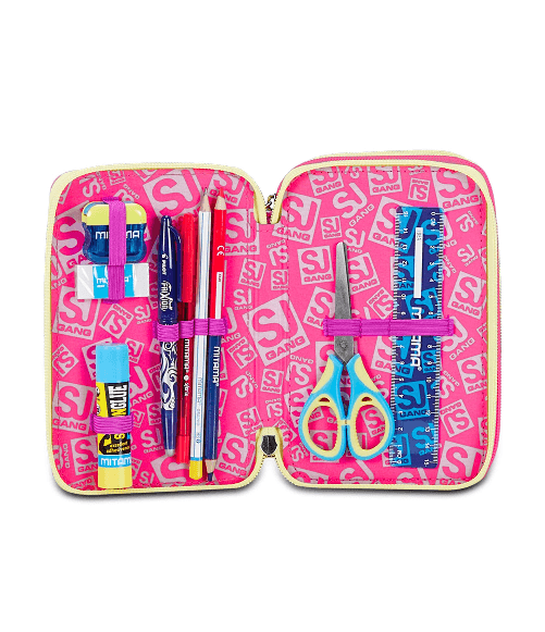 Seven-SJ-Gang-Astuccio-Scuola-3-Zip-Rosa-UnicornLed