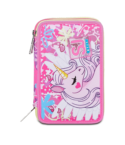 Seven-SJ-Gang-Astuccio-Scuola-3-Zip-Rosa-UnicornLed