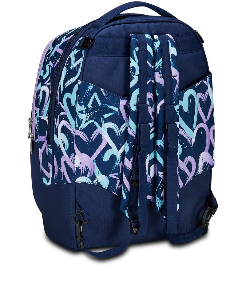 Seven-Trolley-Scuola-Jack-Detach-3-Ruote-Viola-Blu-Crystal-Purple