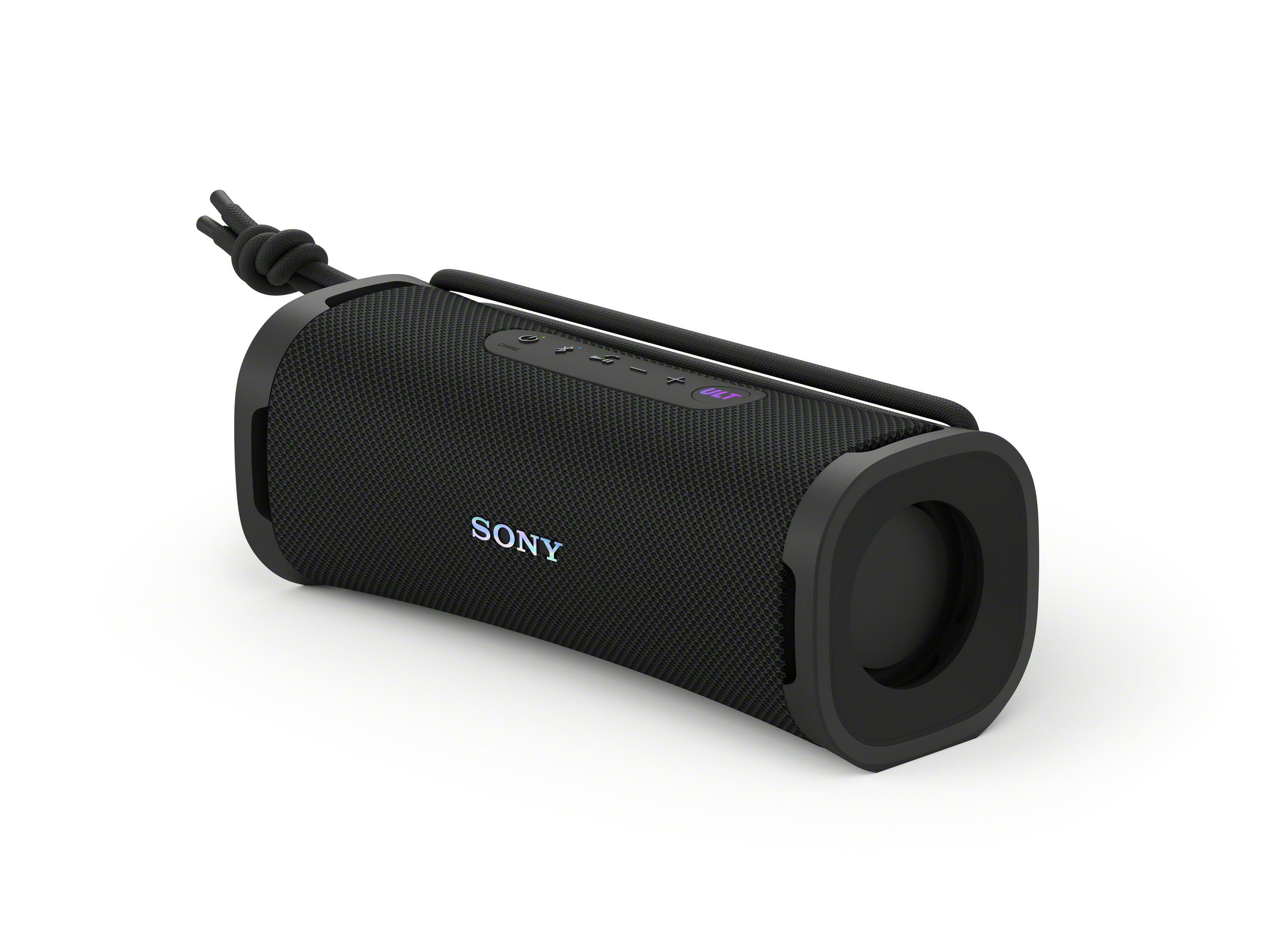 Sony SRS-XB100 -Speaker Wireless Bluetooth, portatile, leggero, compatto, da esterno, da viaggio, IP67 resistente acqua e polvere, batteria da 16 ore, cinturino versatile, chiamate in vivavoce-arancio