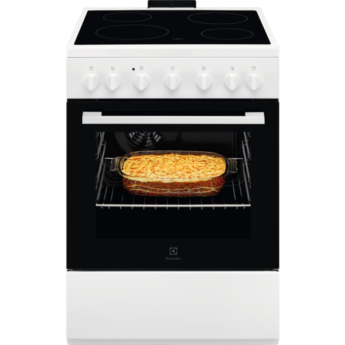 ELECTROLUX LKR620066W Cucina libera installazione multifunzione con piano elettrico in vetroceramica 4 zone Classe A
