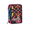 Seven-Astuccio-Scuola-3-Zip-Nero-Fucsia-Multi-Shade-Girl