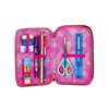 Seven-Astuccio-Scuola-3-Zip-Nero-Fucsia-Multi-Shade-Girl