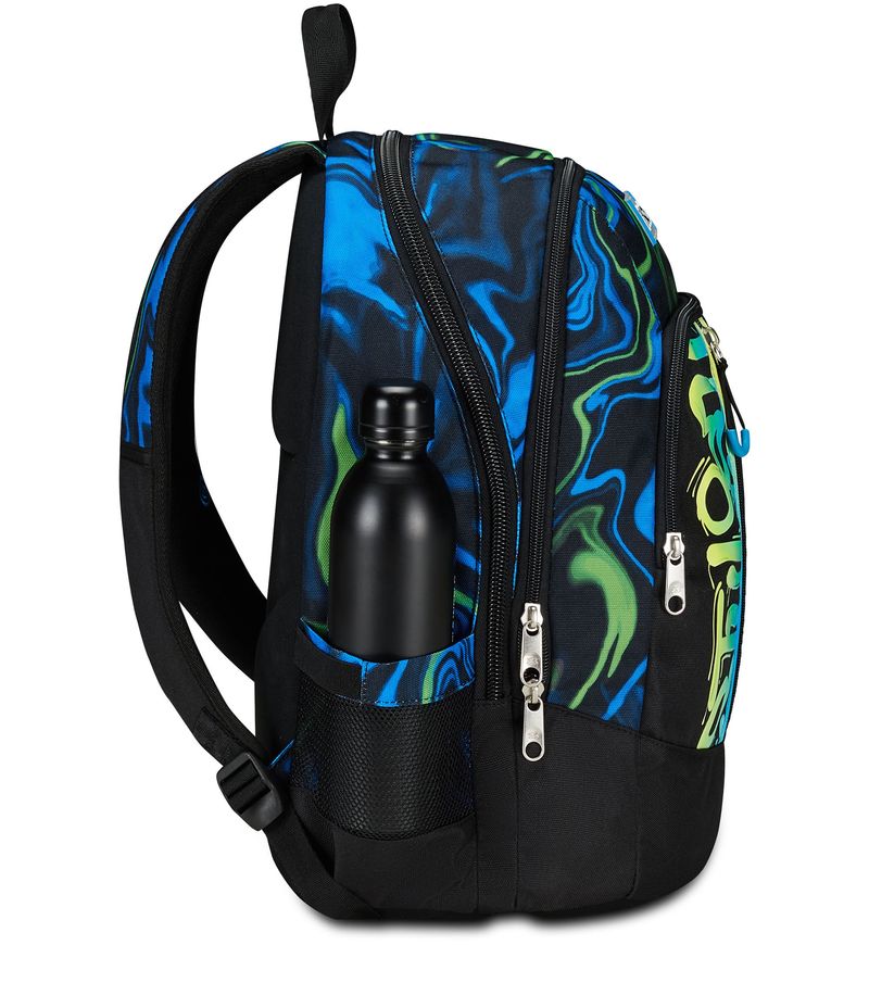 Seven-Zaino-Scuola-Advanced-con-Doppio-Scomparto-e-Cassa-Speaker-Wireless-Multi-Shade-Boy-Blu