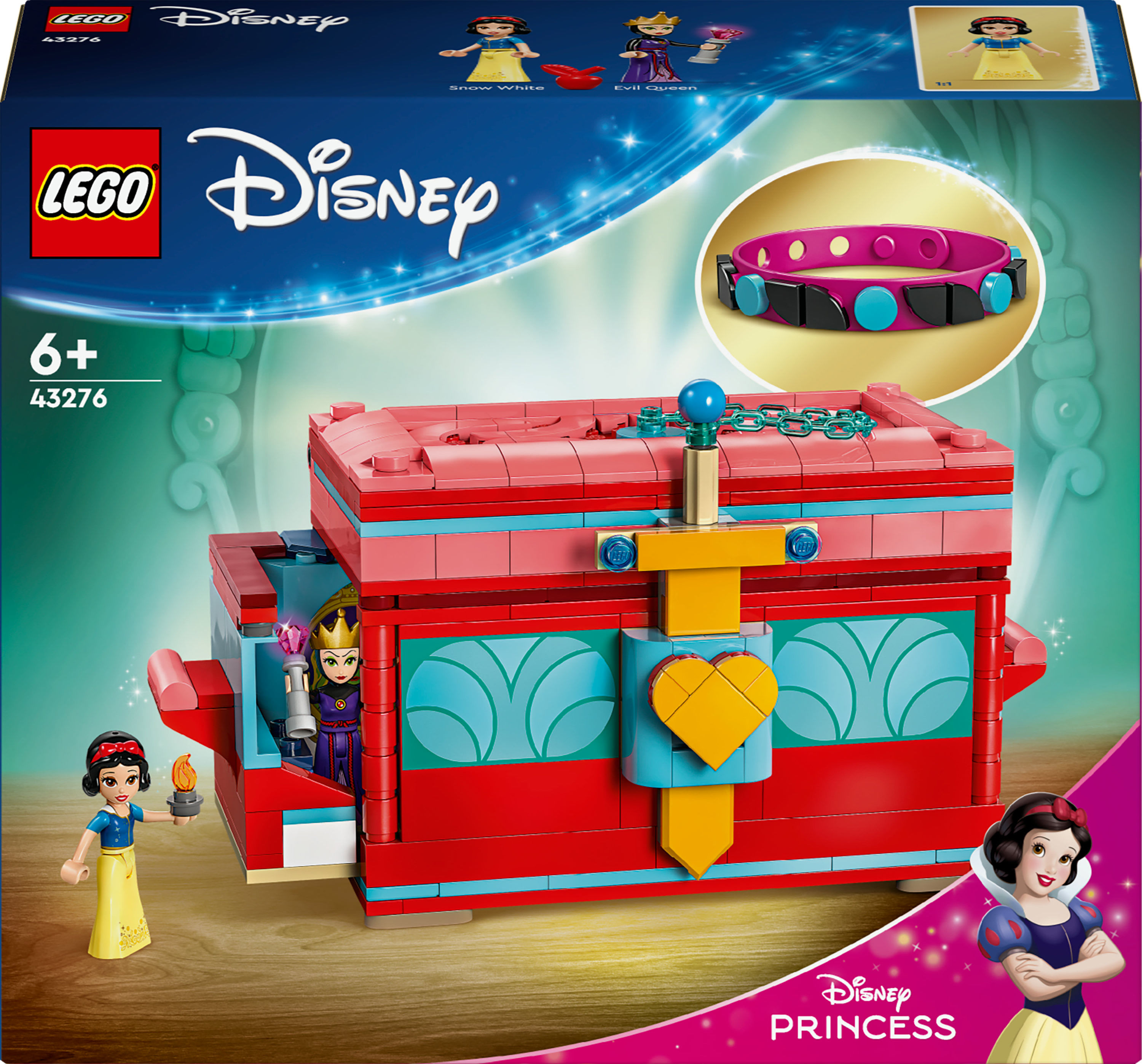 LEGO Disney Portagioie di Biancaneve Giocattolo Principesse da Costruire Giochi per Bambine e Bambini da 6 Anni con