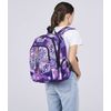 Seven-Zaino-Scuola-Advanced-con-Doppio-Scomparto-e-Supporto-Usb-Bubble-Street-Viola