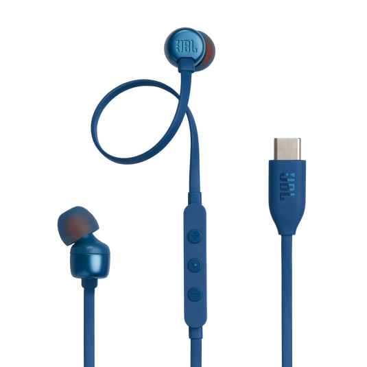 JBL-Tune-310C-USB-Auricolare-Cablato-In-ear-Musica-e-Chiamate-USB-tipo-C-Blu