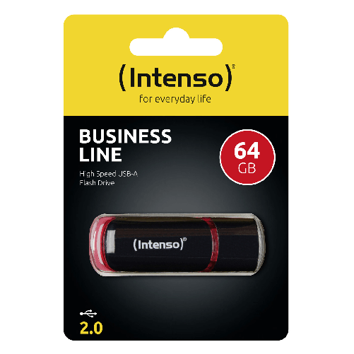 Intenso pendrive usb 64gb usb 2.0 nero e rosso - chiavetta flash drive