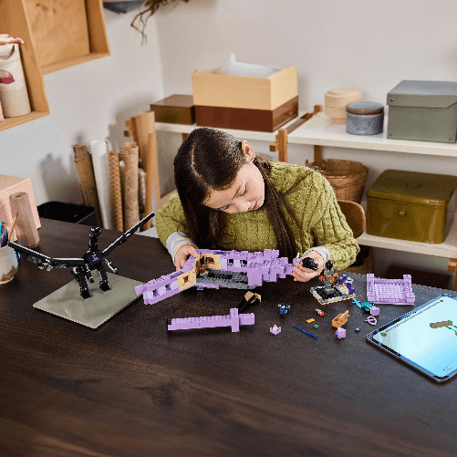 LEGO-Minecraft-L-Enderdrago-e-la-Nave-dell-End-Giocattolo-del-Bioma-con-Drago-Personaggi-Mob-e-Accessori-Giochi-d-Avventura-per-Bambini-e-Bambine-da-8-Anni-Idea-Regalo-Fan-del-Videogioco-21264