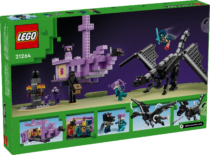 LEGO-Minecraft-L-Enderdrago-e-la-Nave-dell-End-Giocattolo-del-Bioma-con-Drago-Personaggi-Mob-e-Accessori-Giochi-d-Avventura-per-Bambini-e-Bambine-da-8-Anni-Idea-Regalo-Fan-del-Videogioco-21264