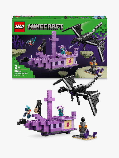 LEGO-Minecraft-L-Enderdrago-e-la-Nave-dell-End-Giocattolo-del-Bioma-con-Drago-Personaggi-Mob-e-Accessori-Giochi-d-Avventura-per-Bambini-e-Bambine-da-8-Anni-Idea-Regalo-Fan-del-Videogioco-21264