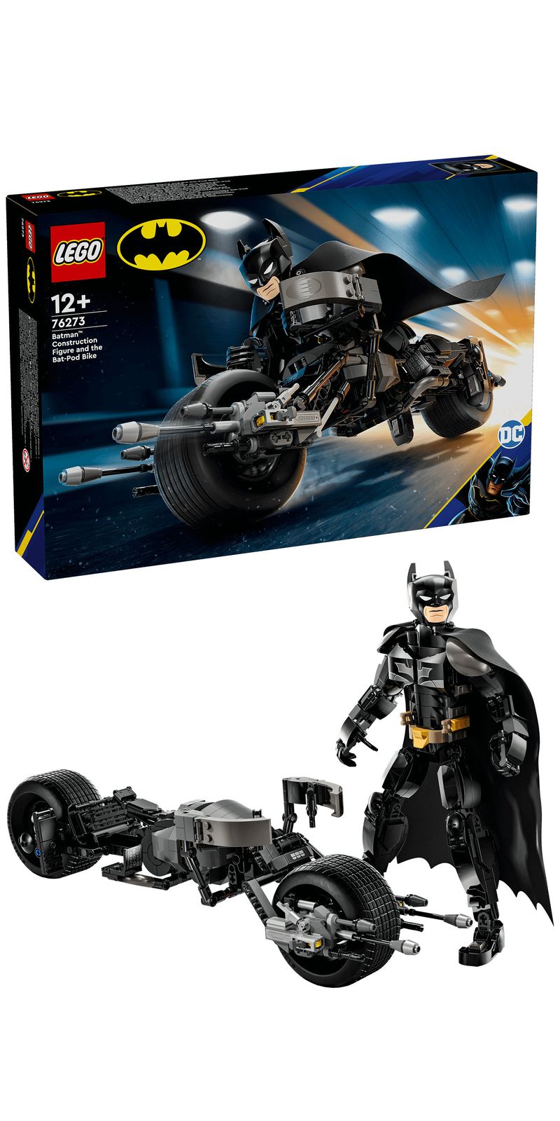LEGO-DC-Il-Personaggio-Costruibile-di-Batman-con-Bat-Pod-Moto-e-Action-Figure-Giocattolo-da-Il-Cavaliere-Oscuro-da-Costruire-Regalo-da-Supereroi-per-Bambini-Bambine-e-Adulti-da-Collezione-76273