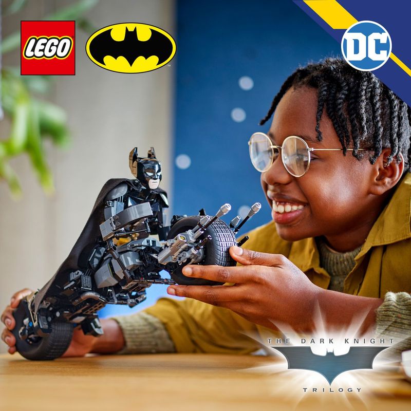 LEGO-DC-Il-Personaggio-Costruibile-di-Batman-con-Bat-Pod-Moto-e-Action-Figure-Giocattolo-da-Il-Cavaliere-Oscuro-da-Costruire-Regalo-da-Supereroi-per-Bambini-Bambine-e-Adulti-da-Collezione-76273