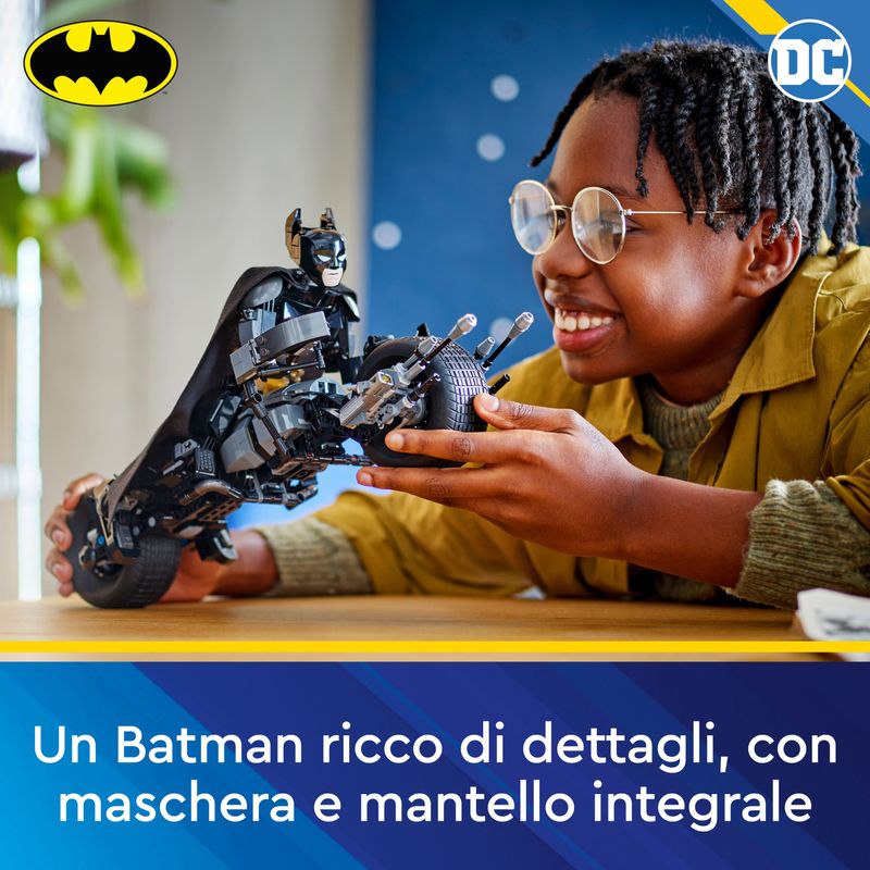 LEGO-DC-Il-Personaggio-Costruibile-di-Batman-con-Bat-Pod-Moto-e-Action-Figure-Giocattolo-da-Il-Cavaliere-Oscuro-da-Costruire-Regalo-da-Supereroi-per-Bambini-Bambine-e-Adulti-da-Collezione-76273